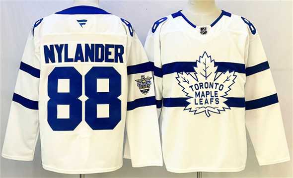 Men%27s Toronto Maple Leafs #88 William Nylander White Stadium Series Stitched Jersey